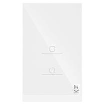 Interruptor Inteligente 2 Teclas Conexão Zigbee Compatível com Assistente de voz, IOS e Android Branco - Geonav