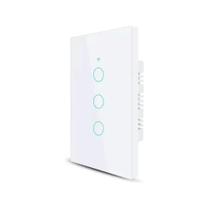 Interruptor inteligente 3 Botão Wifi controle de voz alexa app androide BIVOLT luz Smart