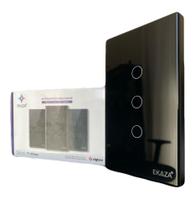 Interruptor Inteligente 3 Botoes Preto 4x2 Zigbee Ekaza Interruptor Inteligente 3 Botoes Preto 4x2 Zigbee Ekaza