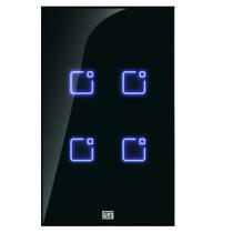 Interruptor Inteligente 4 Botões Weg Home Preto Interruptor Inteligente 4 Botões Weg Home Preto