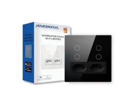 Interruptor Inteligente 4x4 4 Botoes e 2 tomadas smarth tuya