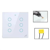 Interruptor Inteligente 6 Botões 4x4 WiFi Touch - Jwcom Smart