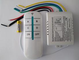 Interruptor Inteligente Controle Remoto Sem Fio 4 Vias A/b/c/d Iluminação Bivolt 4000 watts - AXU