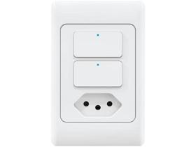 Interruptor Inteligente de Iluminação e Tomada - KS825 Wi-Fi 2 Botões - AGL