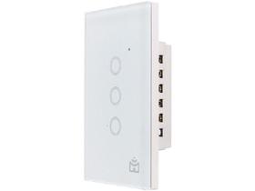Interruptor Inteligente de Iluminação Positivo - Wi-Fi compatível com Alexa 3 Botões