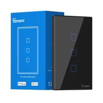 Interruptor Inteligente de Parede Sonoff T3US3C Bivolt Preto