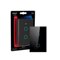 Interruptor Inteligente Duo Preto Wifi Touch Neo Biv- Avant