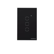 Interruptor Inteligente Intelbras EWS 1003 Preto Touch Wi-Fi 3 Teclas Interruptor Inteligente Intelbras EWS 1003 Preto Touch Wi-Fi 3 Teclas