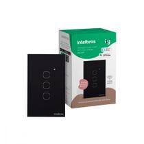 Interruptor Inteligente Intelbras Wifi Touch Preto 3 Teclas Ews 1003 Interruptor Inteligente Intelbras Wifi Touch Preto 3 Teclas Ews 1003