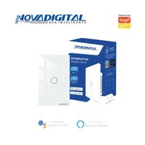 Interruptor inteligente Lite 1 botão touch Wi-Fi branco Novadigital