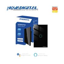 Interruptor inteligente Lite 1 botão touch Wi-Fi Preto Novadigital LITE-WS1-B