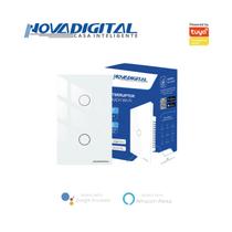 Interruptor inteligente Lite 2 botões touch Wi-Fi branco Novadigital Interruptor inteligente Lite 2 botões touch Wi-Fi branco Novadigital