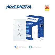 Interruptor inteligente Lite 3 botões touch Wi-Fi branco Novadigital Interruptor inteligente Lite 3 botões touch Wi-Fi branco Novadigital