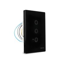 Interruptor inteligente margirius smart link touch 3 tecla preto bivolt Interruptor inteligente margirius smart link touch 3 tecla preto bivolt