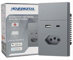 Interruptor Inteligente NovaDigital Com Tomada 20A USB e Tipo C