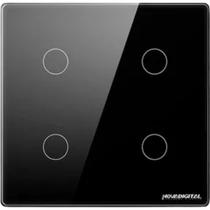 Interruptor Inteligente NovaDigital ZSYBR4B Zigbee 4x4 4 Botões Preto Alexa Google Home Requer Hub Automação Residencial Bivolt
