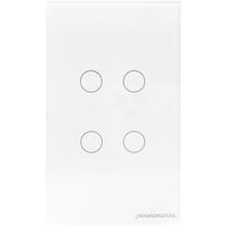 Interruptor Inteligente NovaDigital ZTS4 Zigbee 4 Botões Touch Branco Alexa Google Requer Hub