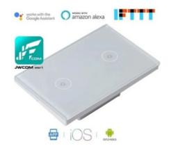 Interruptor Inteligente Paredewifi+rf433 Touch 2teclas Jwcom