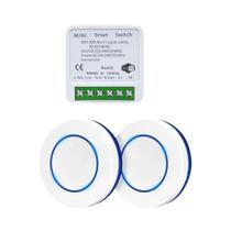 Interruptor Inteligente Redondo 16A Tuya WiFi RF433Mhz Sem Fio Portátil Com Controle Por Voz E