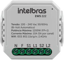 Interruptor Inteligente Smart Controlador de Cargas Wifi 2/2 EWS 222 - Intelbras