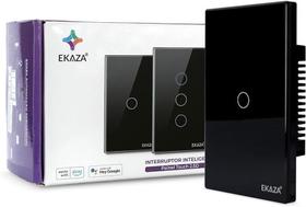 Interruptor Inteligente Smart Touch Wi-fi Ekaza 1 Botão Preto