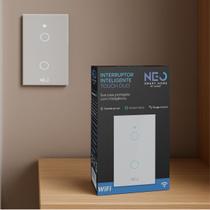 Interruptor Inteligente Smart Wi-fi Alexa google 2 Botões 4x2 Bivolt Branco Cod: 291990374 Neo Avant