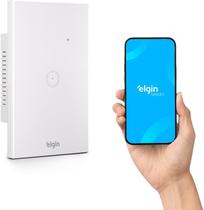 Interruptor inteligente Smart Wi-fi Botão Touch Compatível Alexa e Google Home Elgin