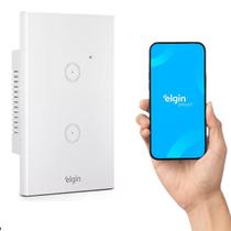 Interruptor Inteligente Smart Wifi Branco 2 Botão Elgin
