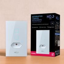 Interruptor Inteligente Smart Zigbee Alexa 2 Botões Tomada 4x2 Bivolt Branco 291990653 Neo Avant