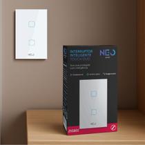 Interruptor Inteligente Smart Zigbee Alexa google 2 Botões 4x2 Bivolt Branco Cod:291990509 Neo Avant