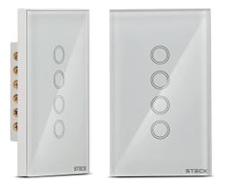 Interruptor Inteligente Smarteck 4x2 4 Módulos Bivolt Touch Interruptor Inteligente Smarteck 4x2 4 Módulos Bivolt Touch