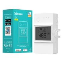 Interruptor Inteligente Sonoff THR316D Monitoramento Temperatura Wi-Fi 2.4GHz Controle Remoto App Compatível Alexa Google Home