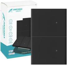 Interruptor Inteligente Tecla Física WIFI 2 Botões PRETO jwcom SA-WF216B-PT Compativel com Alexa
