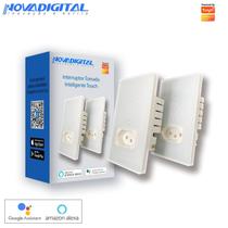 Interruptor Inteligente Tomada Wifi 2 Botões BRANCO Alexa Google Interruptor Inteligente Tomada Wifi 2 Botões BRANCO Alexa Google