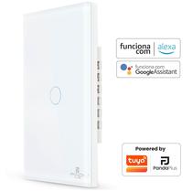 Interruptor Inteligente Touch 1 Botão 4x2 Alexa Google Wifi Smartlife Tuya Panda Plus Controle de Voz Bivolt Automação