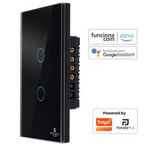 Interruptor Inteligente Touch 2 Botões 4x2 Alexa Google Wifi Smartlife Tuya Panda Plus Controle de Voz Bivolt Automação