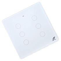 Interruptor Inteligente Touch Wi-Fi+RF com 6 botões SA-RF468F JWCOM