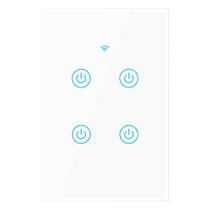 Interruptor Inteligente Tuya Touch WiFi Alexa Google 4 Teclas T4US Interruptor Inteligente Tuya Touch WiFi Alexa Google 4 Teclas T4US