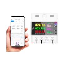 Interruptor Inteligente Tuya WIFI 100A Para Trilho DIN Com Controle Remoto E Medidor De Energia