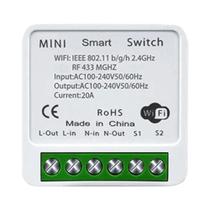 Interruptor Inteligente Tuya WiFi 16A 20A Módulo De Relé RF 433Mhz Controle Remoto Google Home Alexa