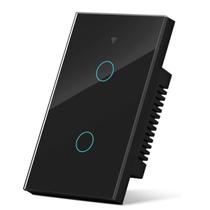 Interruptor Inteligente Wi Fi 2 Botões Touch Smart Preto