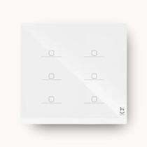 Interruptor Inteligente Wi-fi 6 Botões 4x4 Touch Branco Geonav
