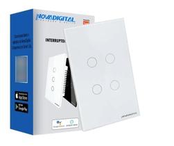 Interruptor Inteligente Wi-fi Nova Digital 4 Botões Original - NovaDigital
