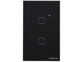 Interruptor Inteligente Wi-fi Wireless 2 Botões Intelbras Preto