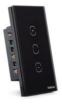 Interruptor Inteligente Wi-fi Wireless 3 Botões Intelbras Preto Interruptor Inteligente Wi-fi Wireless 3 Botões Intelbras Preto