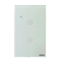 Interruptor Inteligente Wifi 2 Botões Touch 4x2 Alexa Tuya Smart Life Bivolt Branco - Lotus