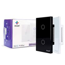 Interruptor Inteligente Wifi 2 Botões Touch Smart Ekaza Alexa e Google