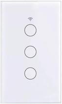 Interruptor Inteligente Wifi 3 Botões Smart Touch Tuya Alexa Interruptor Inteligente Wifi 3 Botões Smart Touch Tuya Alexa