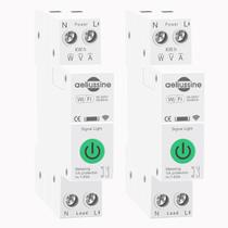 Interruptor Inteligente WiFi aeliussine 1-63A com Controle Remoto, 2 Unidades