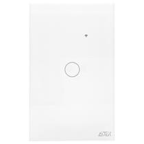 Interruptor Inteligente WiFi Aitek ALPHA1001 1 Botão Branco Alexa Google Home Automação Bivolt Homologado Anatel